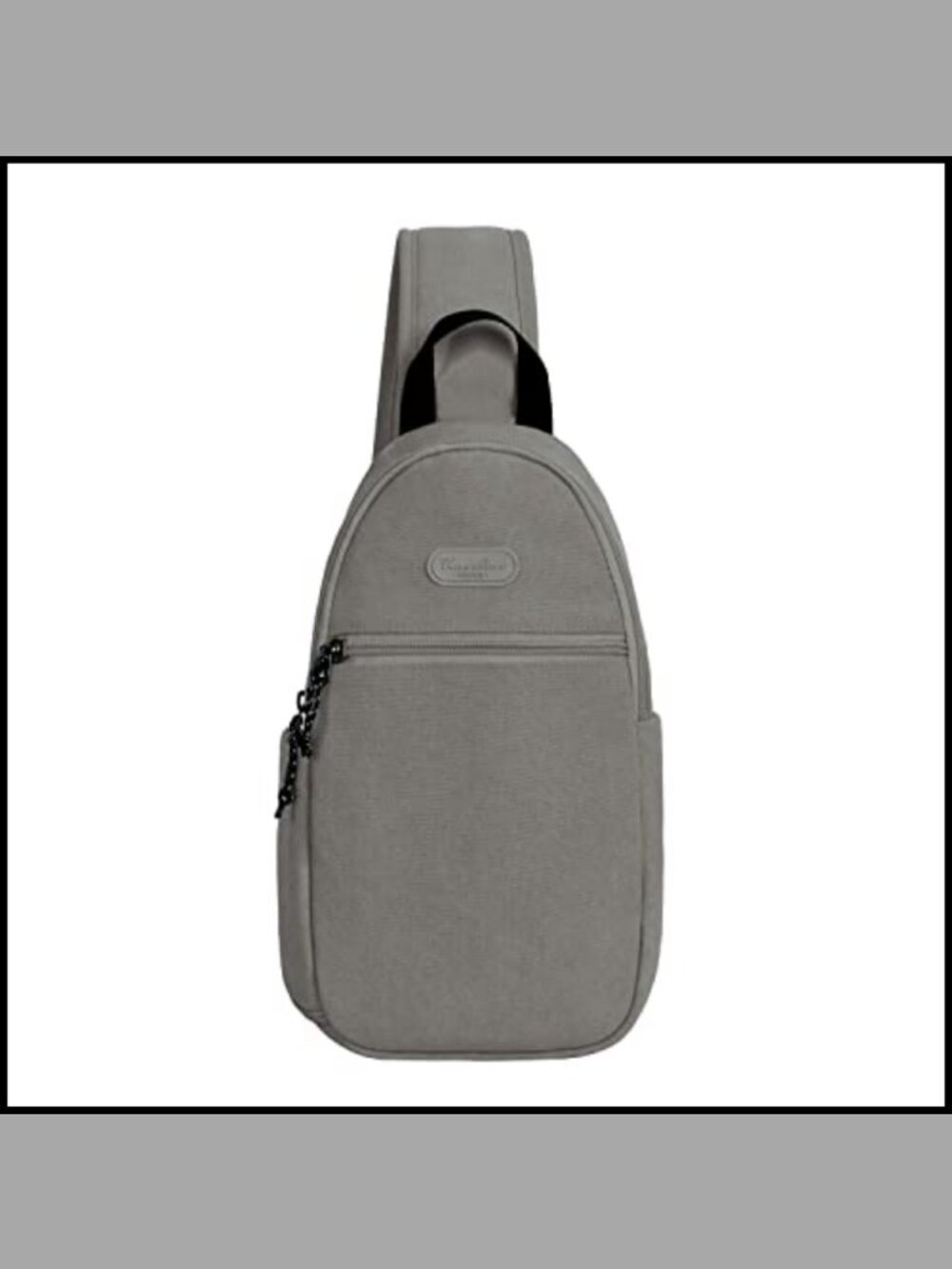 RFID Blocking Cotton Canvas Sling Chest Bag Travel Crossbody